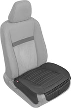 Motor Trend Black Faux Leather Car Seat Cover for Front Seats, 1-Piece Padded Car Seat Protector with Storage Pockets, Premium Interior Cover for Cars Truck SUV Auto