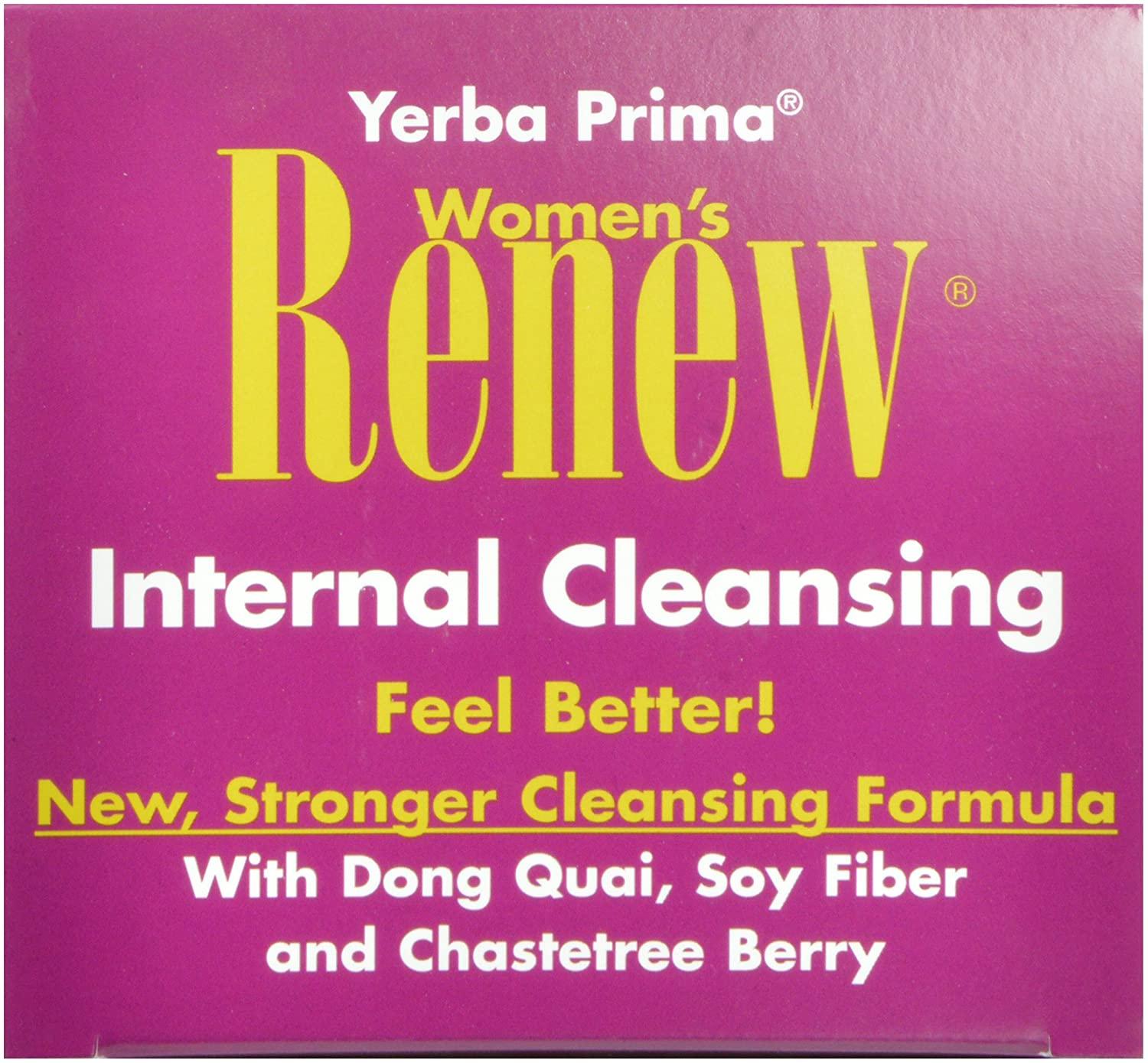 Yerba Prima Women's Renew Internal Cleansing, 60 capsules each of Renew, herbal Guard and 180 Capsules of Prima Cleanse (Pack of 12)