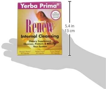 Yerba Prima Women's Renew Internal Cleansing, 60 capsules each of Renew, herbal Guard and 180 Capsules of Prima Cleanse (Pack of 12)