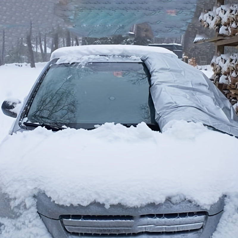 1pc Keep Your Car Protected From Snow And Sun With Our Foldable Windshield Cover