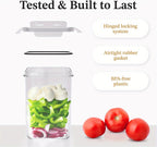 9-Piece Airtight Food StoraContainers Set: Keep Your Kitchen &amp; Pantry Organized &amp; BPA-Free! Includes Labels For Spaghetti, Cereal, Flour &amp; Oats.