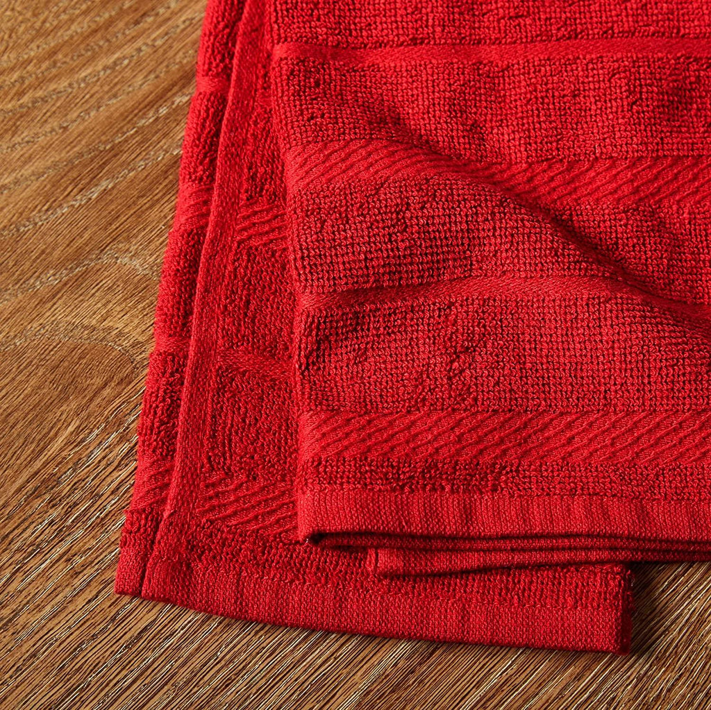 KitchenAid Albany Kitchen Towel Set, Set of 4, Passion Red