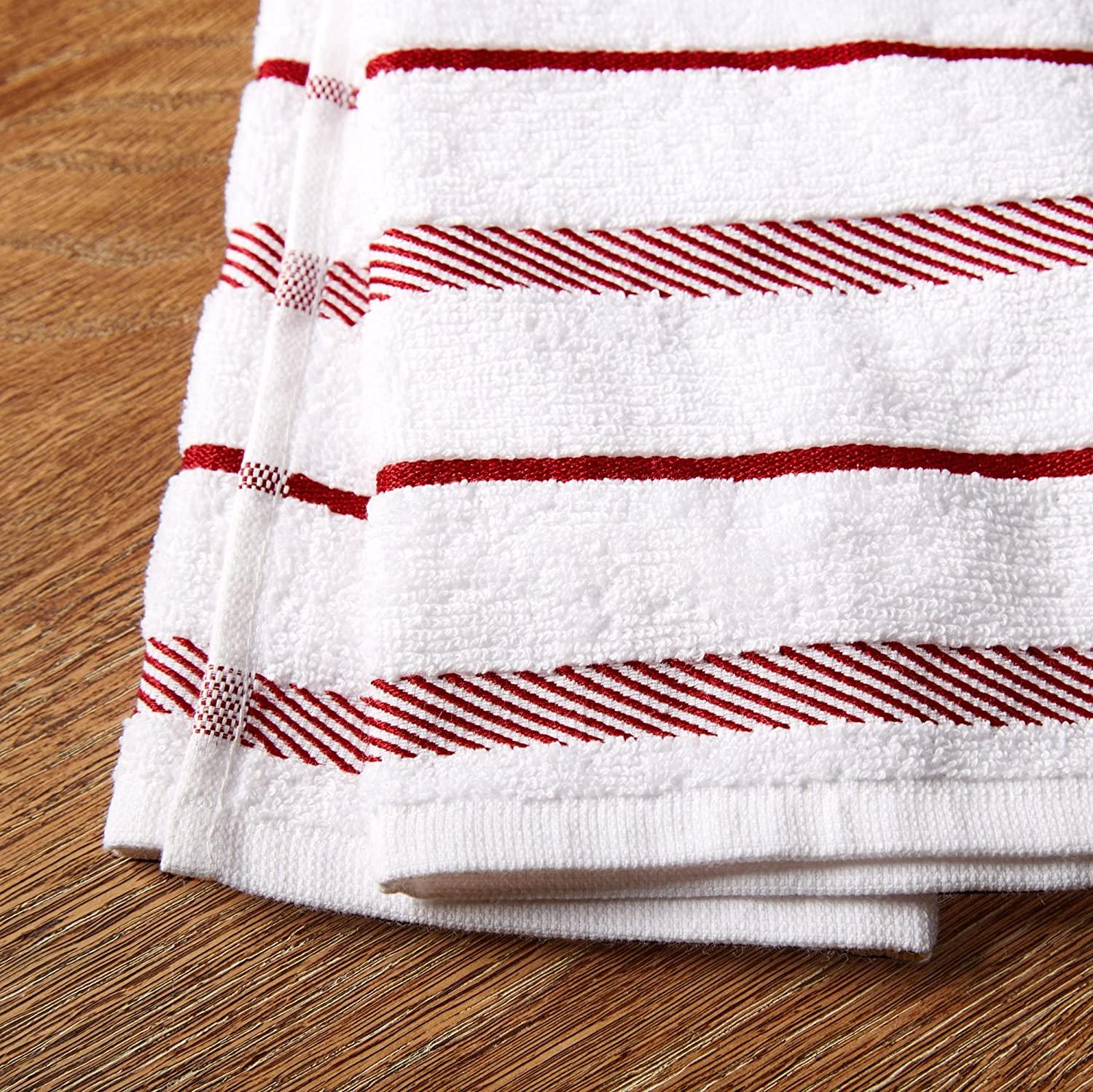 KitchenAid Albany Kitchen Towel Set, Set of 4, Passion Red