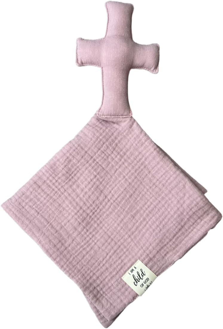 Cross Lovey, Cross Security Blanket, Christian Lovey, Christian Baby Gift, Baptism Gift, Easter Gift, Newborn Baby Gift, Blessing Blanket, Christian Gift (Olive)