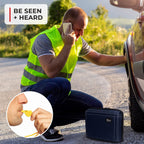 Thrive Roadside Emergency Car Kit - Car Safety Accessories and Tool Kit with Jumper Cables and Mini First Aid Kit - Car Emergency Kit for Women and Men (Navy Shell Case)
