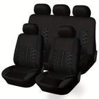 9pcs/Set 5 Seats Car Seat Covers, Breathable Split Automotive Front Rear Seat Cushion Covers, Vehicle Seat Protectors Universal For Cars, Trucks,