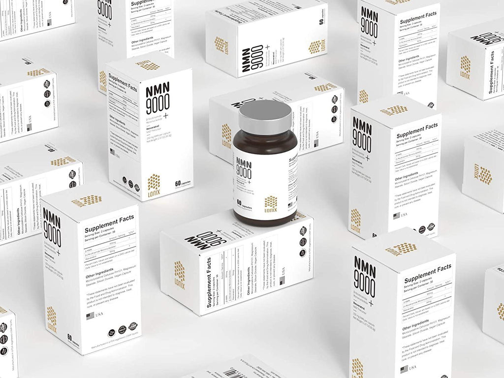 LONIX NMN + RSV with Vegan Capsules, Nicotinamide Mononucleotide 300mg + Resveratrol 50mg Per Serving, NAD+ Precursor