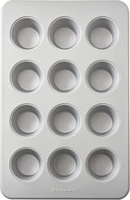 KitchenAid Nonstick Aluminized Steel Muffin Pan, 12-Cup, Silver