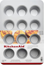 KitchenAid Nonstick Aluminized Steel Muffin Pan, 12-Cup, Silver