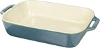 STAUB Ceramics Rectangular Baking Dish, 10.5x7.5-inch, Rustic Turquoise