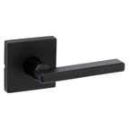 Halifax Square Matte Black Hall/Closet PassaDoor Lever