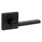 Halifax Square Matte Black Hall/Closet PassaDoor Lever