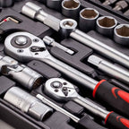 FMOCar Repair 108pcs Wrench Socket Set External Torx Screwdriver Bit Ratchet  Release Spanner 1/2" 1/4" Driver Metric,Hand Tool Sets