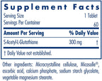 Allergy Research Group - Acetyl Glutathione 300mg - Well-Absorbed, Hypoallergenic - 60 Tablets