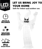 12 Ft Tall Halloween Inflatable Scary Spooky Ghost Inflatable Yard Decoration with Build-in LEDs Blow Up Inflatables for Halloween Party Indoor, Outdoor, Yard, Garden, Lawn Decorations