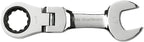 GEARWRENCH 10 Pc. 12 Pt. Stubby Flex Head Ratcheting Combination Wrench Set, Metric - 9550