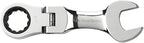 GEARWRENCH 10 Pc. 12 Pt. Stubby Flex Head Ratcheting Combination Wrench Set, Metric - 9550