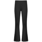 contrast flare casual pants