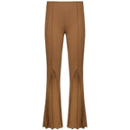 contrast flare casual pants