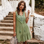 bohemian sleeveless elegant dress