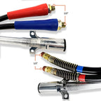 TORQUE 12ft 3 in 1 ABS & Air Power Line Hose Kit Airline Air Hose with Glad Hands Wrap 7 Way Electrical Cable with Handle Grip & Gladhands for Semi Truck Trailer Tractor (TR813212)