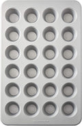 KitchenAid Nonstick Mini Muffin Pan, 24-Cup, Silver