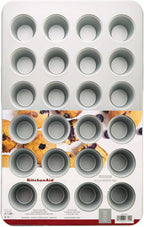 KitchenAid Nonstick Mini Muffin Pan, 24-Cup, Silver