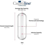 Capsuline - Size 1 Clear Empty Gelatin Capsules - 50000 Count - Manufactured in North & South America - Kosher & Halal Certified - Pill Capsules