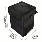 Keep Your Car Clean &amp; Organized - ZukMi Car Trash Can With Lid &amp; StoraPockets!