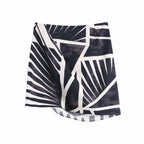 asymmetric hem high waist mini skirt