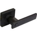 WestMatte Black Keyed Entry Door Lever with Square Rose