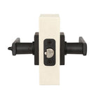 WestMatte Black Keyed Entry Door Lever with Square Rose