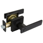 WestMatte Black Keyed Entry Door Lever with Square Rose