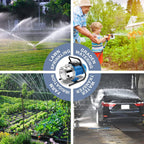 FOTING 1.6 HP Shallow Well Pump, 1215GPH Portable Irrigation Pump,  Steel Water Transfer Draining Sprinkler Pump for Lawn Garden