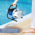 FOTING 1.6 HP Shallow Well Pump, 1215GPH Portable Irrigation Pump,  Steel Water Transfer Draining Sprinkler Pump for Lawn Garden