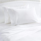 Basics 400 Thread Count Cotton Pillow Case, Standard, 30" L x 20" W, White - Set of 2