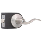 Satin Nickel Privacy Bed/Bath Door Lever Set