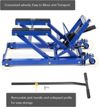 Motorcycle Lift, Heavy Duty Low Profile Hydraulic ATV Lift Jack with 1500 lb. Capacity, Steel