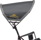 GCI Outdoor SunShade Rocker Collapsible Rocking Chair &amp; Outdoor Camping Chair With Canopy, Pewter