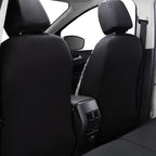 Flying Banner car seat Covers Protects Zebra Printing Velvet Faux Leather Carbon Fiber Front and Rear Bench Full Set (Zebra Black, Full Set - 8PCS)
