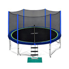 Zupapa 15 14 12 10 8ft Outdoor Trampoline with 425lbs Weight Capacity for Kids Adults,Trampolines with Sprinkler Safety Enclosure Net