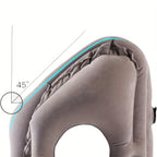 Comfy Inflatable Travel Pillow: Neck &amp; Lumbar Support For Airplane, Car, RV &amp;   - Folds Easily Into Bag!