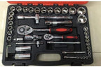 ZSEFV Hand Tools 94pcs (1/4 and 1/2 Inches) Sockets Ratchet Wrench Combo Tools Kit for Auto Repairing red Box Hand Tools