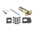 York Plate 2-3/8 in. Backset Oil-Rubbed Bronze Privacy Bed/Bath White Porcelain Door Knob