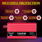 Car Vehicle Power Inverter 500W/1500W DC 12V To AC 110V 120V Converter 1 USB