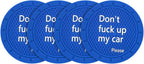 8sanlione Car Cup Coaster, 4Pcs 2.75 Inch Auto Cup Holder Insert Coasters, Non-Slip Waterproof Embedded Drink Mat, Automotive Interior Accessories for Men and Women (D Blue/4PCS)