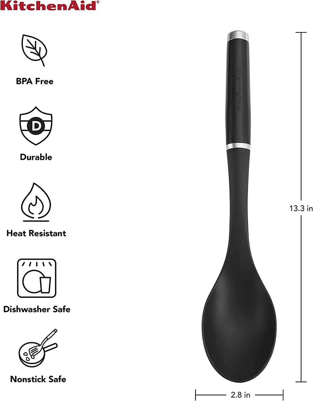 KitchenAid Classic Basting Spoon, One Size, Black 2
