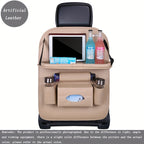 Upgrade Your Car With This Luxury Leather StoraBag And Tray - Perfect For Kids' Snacks And Toys!