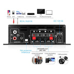 High Quality 1 Set 800W 2 Channel BT Mini HIFI Power Amplifier Audio Stereo Amp Home Car FM