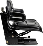 Universal Tractor Suspension Seat Sliding Rails Adjustable,Waffle Style,Fits for John Deere,Ford/Holland,Massey Ferguson,Kubota (Black)